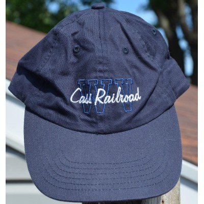 Unisex EMBROIDERED CASS RAILROAD WV Adjustable Navy Blue BALL CAP Hat Clean  eb-65161026